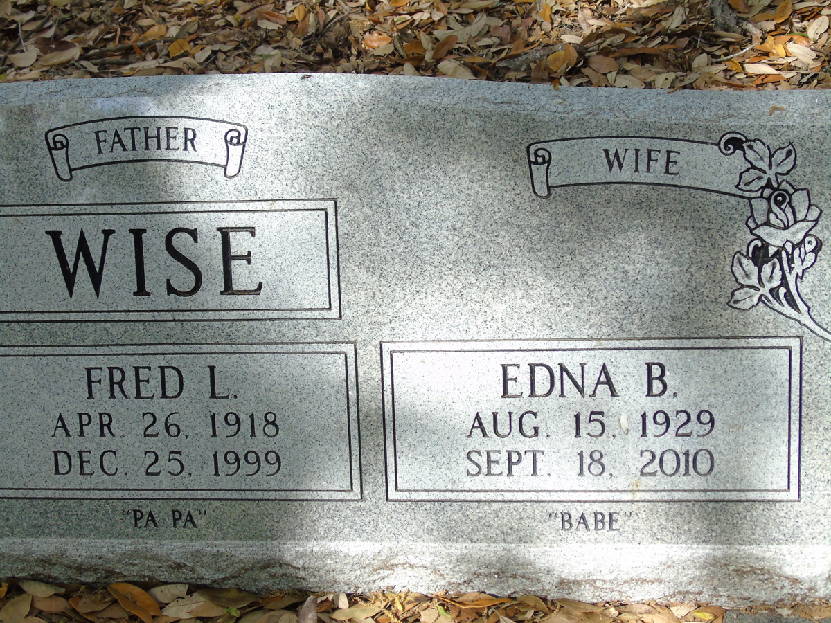 Headstone for Wise, Edna Mae